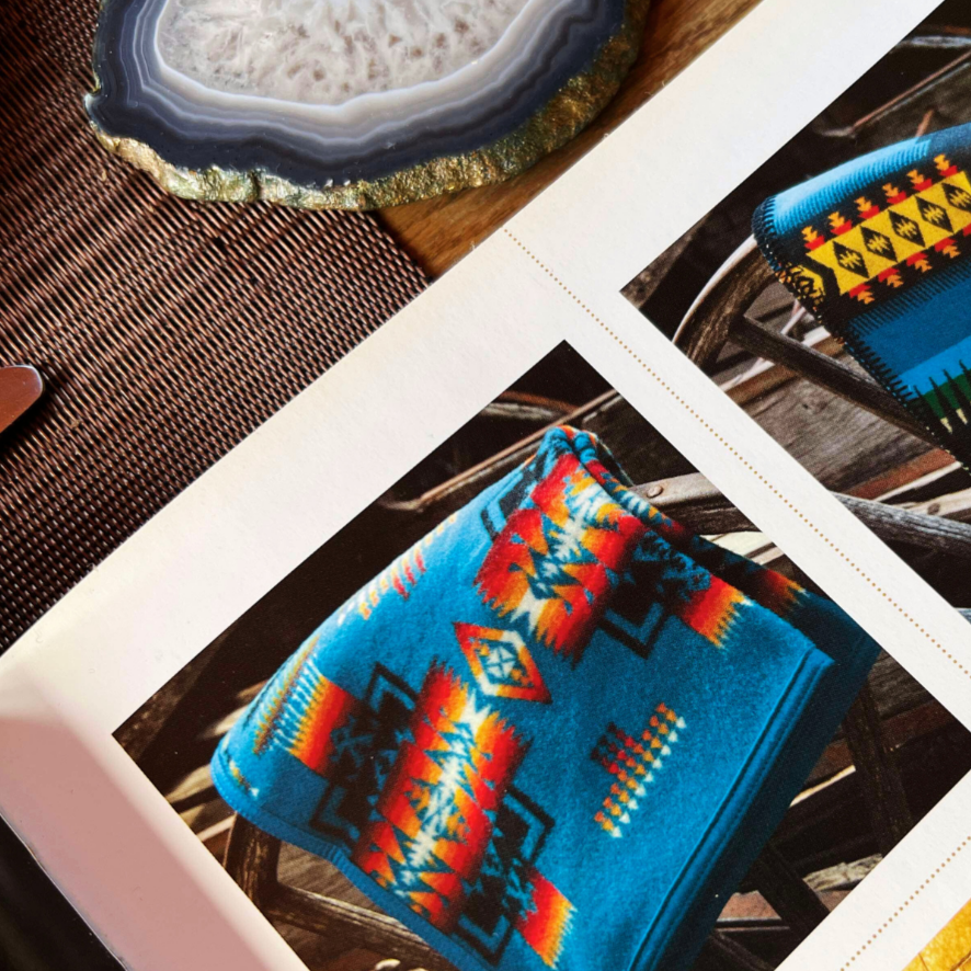vivi & vela autumn equinox inspiration - vibrant handwoven fabric with multicolored stripes